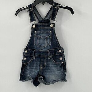 Jordache Bib Overall Shorts Blue Denim Girls Size XS 4-5 Summer
